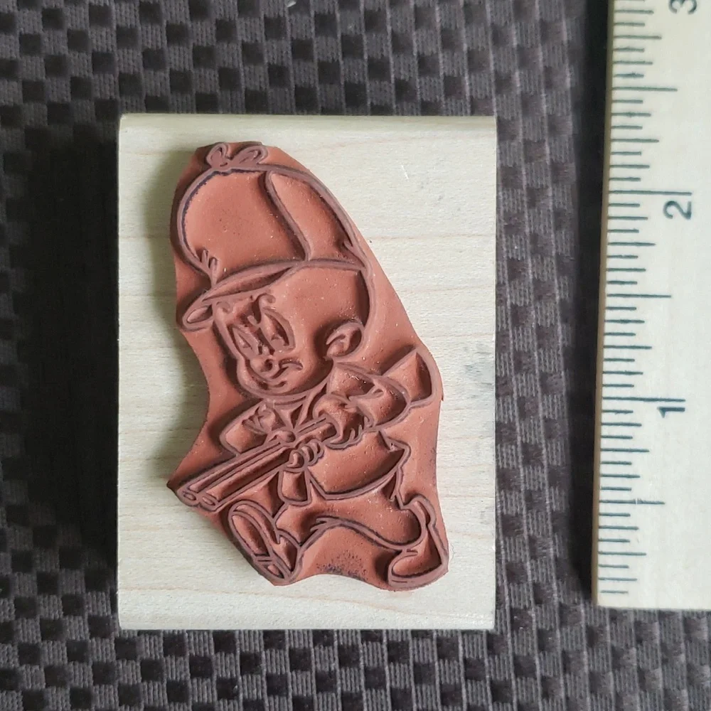 ☆Rare☆ Elmer Fudd Rubber Stamp•Goin' To Catch A Wabbit•Warner Bros•Looney Tunes - Picture 4 of 8